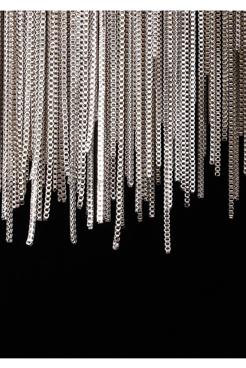 Valeria Aluminum Luxury Round Chain Tassel Chandelier - Camilalamps - CAM - VA - 04