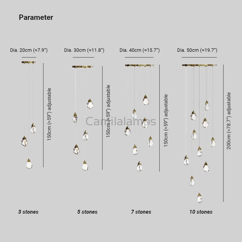 Masonry Faceted Crystal Prisms Chandelier - Camilalamps - CA - A - 223