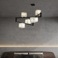 Alabaster Square Box Chandelier with 4/5/6/8/9 heads - Camilalamps - Alaba - 1635 - 9 Hea - Brass - 5