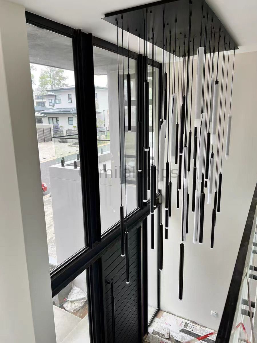 Bellini Square Tubular Pendant Light Chandelier - Camilalamps - BST - S - PG