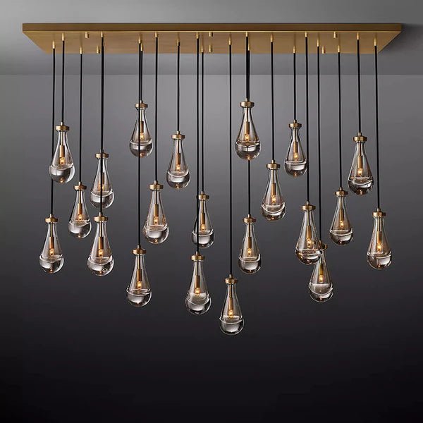Raindrop Glass Linear Chandelier 72" - Camilalamps - CA - CH10172 - 1