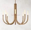 Roussel Modern Alabaster Chandelier 38'' - Camilalamps - Rouss - 1941 - Lacqu - 1