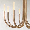 Roussel Modern Alabaster Chandelier 38'' - Camilalamps - Rouss - 1941 - Satin - 3