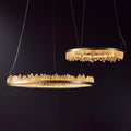 Clear Quartz Crystal Round Modern Chandelier - Camilalamps - CAM - QUA - 03