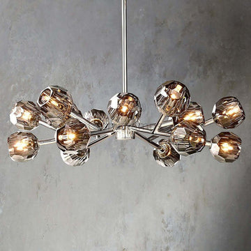 Camila Bille Cristal Round Chandelier 36" - Camilalamps - CA - Boule - 081 - 006