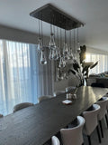Raindrop Glass Linear Chandelier 54
