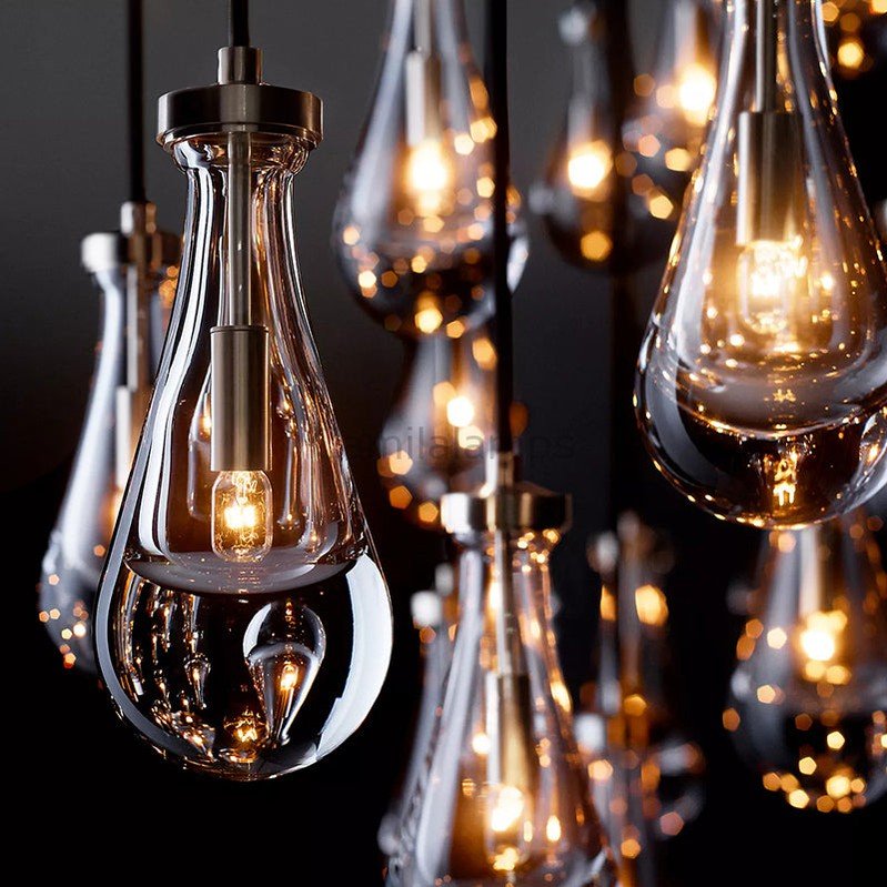 Raindrop Glass Linear Chandelier 72" - Camilalamps - CA - CH10172 - 1