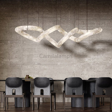 Kevin Scarlett Designer Alabaster Pendant Light, Modern Luxury Inspired Lamp Chandelier Kevinstudiolives