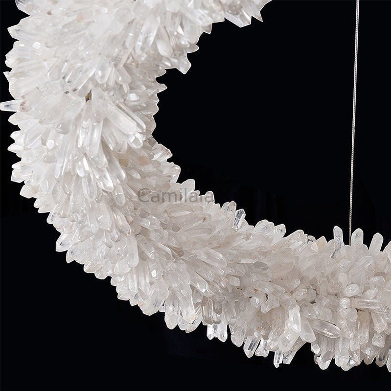 Round Luxury Rock Crystal Chandelier 32" D - Camilalamps - SID - 1001