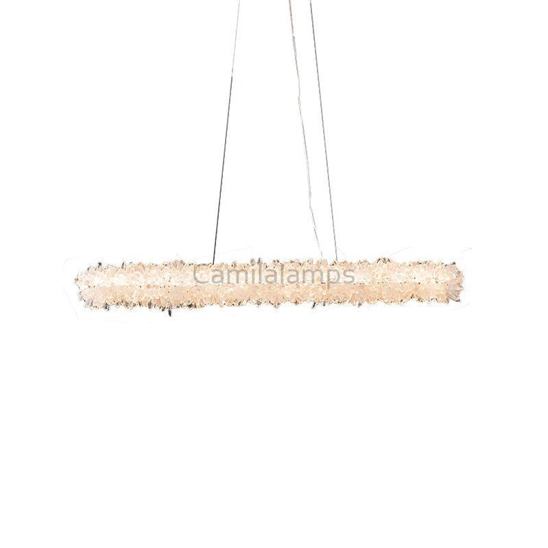 Rock Crystal Linear Chandelier for Kitchen Island - Camilalamps - SID - 1003
