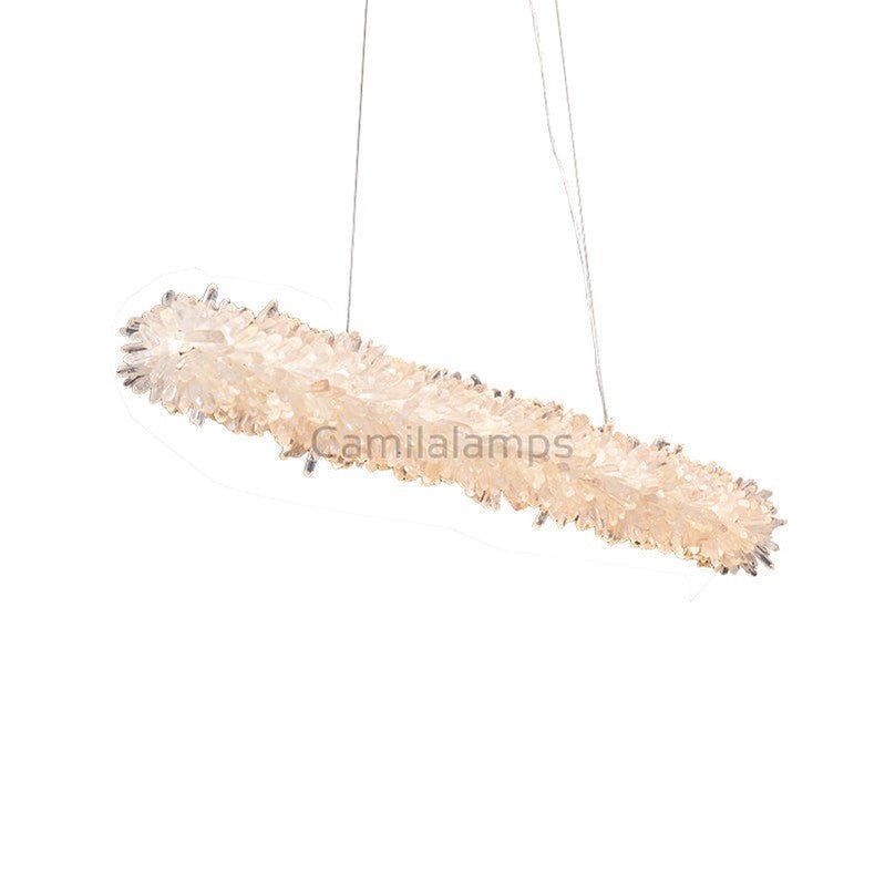 Rock Crystal Linear Chandelier for Kitchen Island - Camilalamps - SID - 1003
