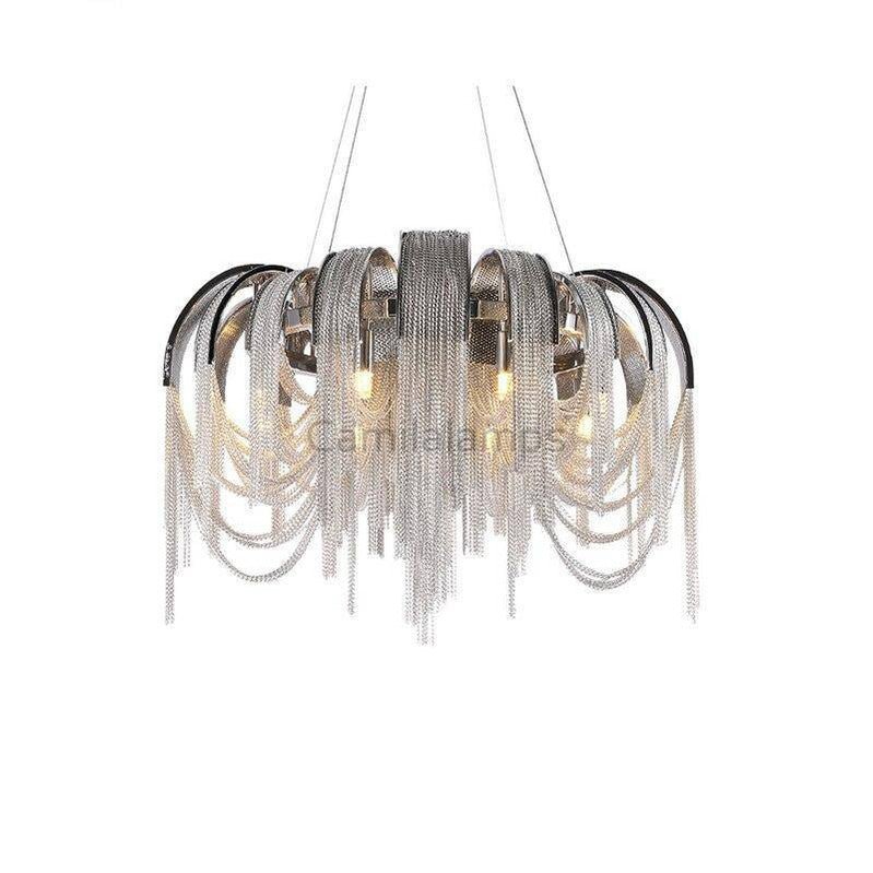 Cadena Aluminum Chain Tassel Chandelier - Camilalamps - 1138 - 1