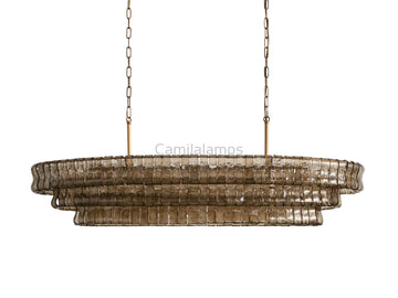 Ghiaccio Oval Chandelier 54"65"