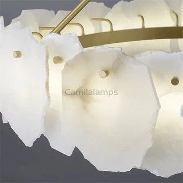 (Customize 3 - Tier)August Modern marble Round chandelier - Camilalamps - AGUU - 12