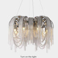 Cadena Aluminum Chain Tassel Chandelier - Camilalamps - 1138 - 1