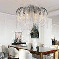 Cadena Aluminum Chain Tassel Chandelier - Camilalamps - 1138 - 1