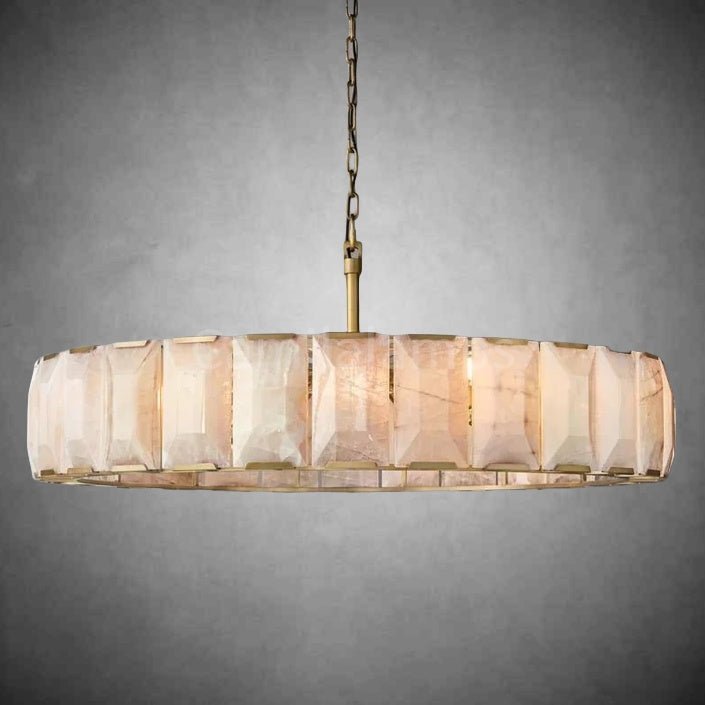Harlow Calcite Round Chandelier - Camilalamps - QWE - 90