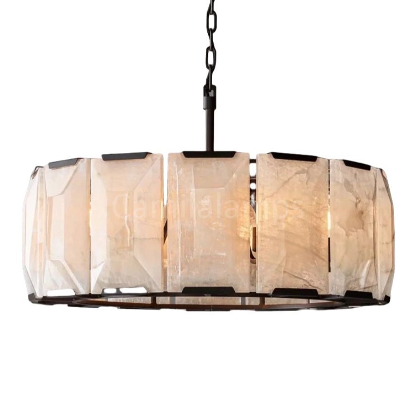Harlow Calcite Round Chandelier - Camilalamps - CA - AA000804