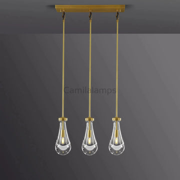 Raindrop 3 - Light Rod Rectangular Chandelier - Camilalamps - CA - RA2023 - C1241