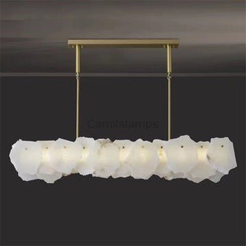 August Mordern Marble Linear Chandelier( Chains Version) - Camilalamps - AGUU - 1