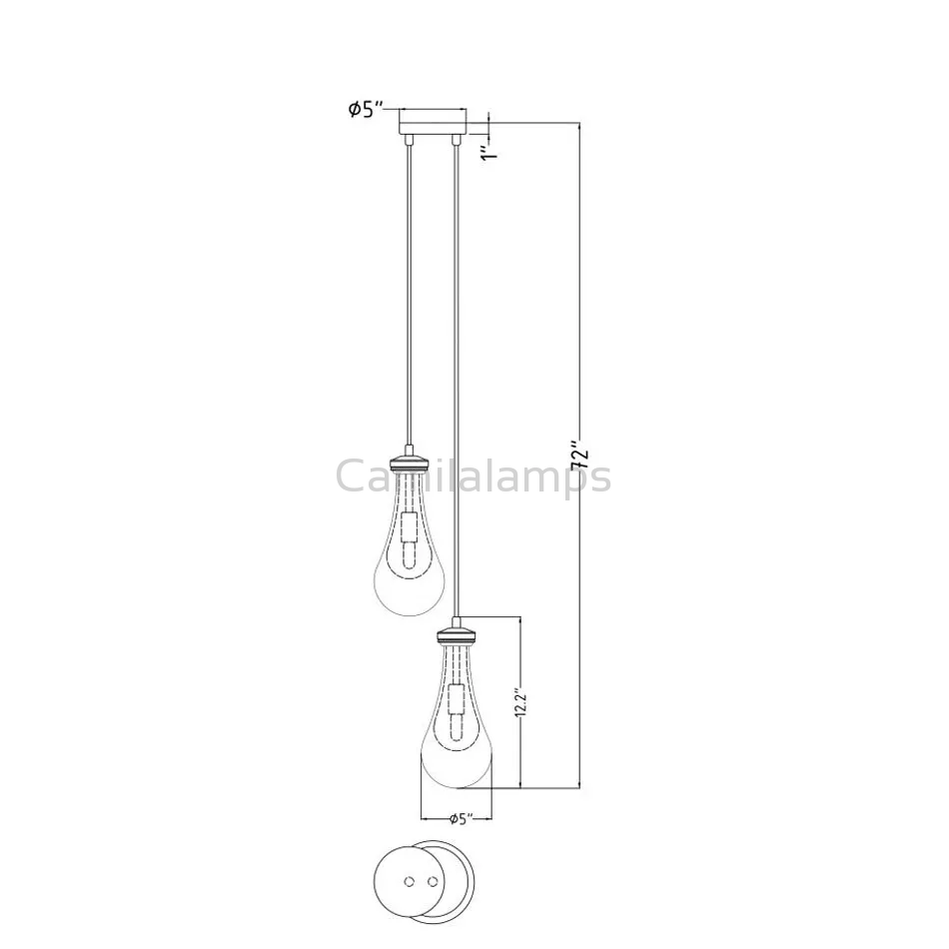Raindrop Modern Round 2 - Light Chandelier - Camilalamps - VIA - 1735