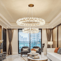 Postmodern Two - Tier Ring Crystal Chandelier - Camilalamps - ILM0636