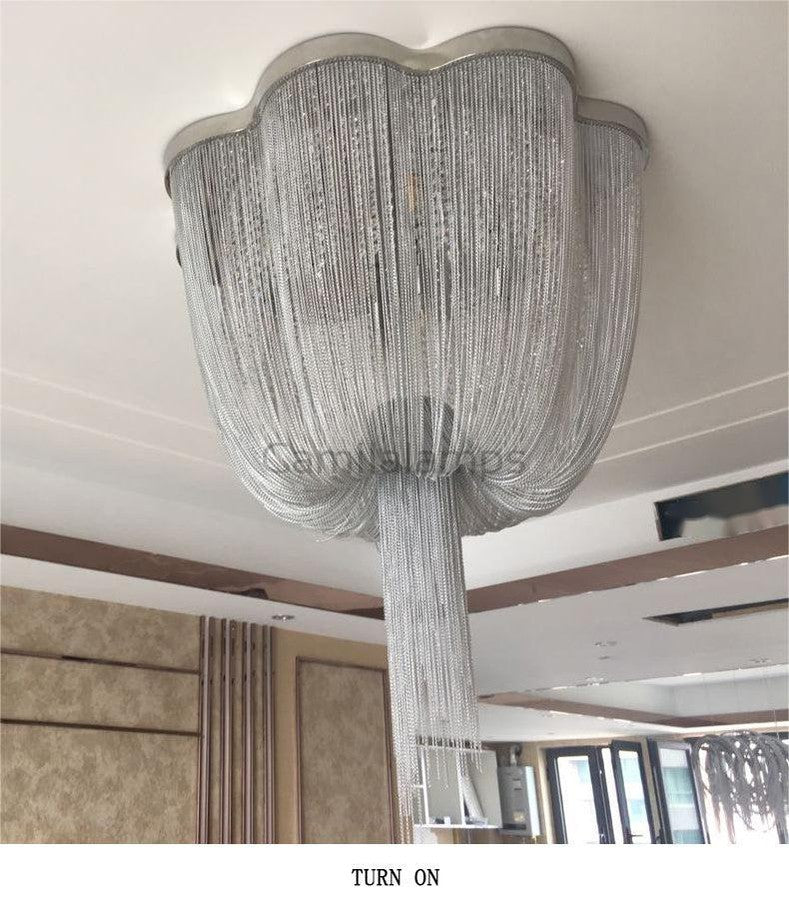 Tassel chandelier Silver 6/8 Lights - Camilalamps - Tassel - 00082