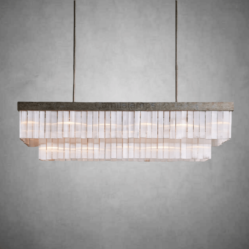 Cameron Rectangular Chandelier 49"59" - Camilalamps - CA - 2036H436