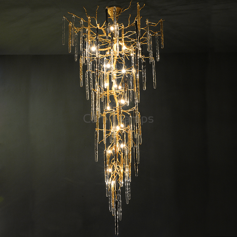 Dora Colorful Crystal Staircase Chandelier - Camilalamps - ILM0521