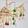 Avis Colorful Crystal Linear Branch Chandelier For Living Room - Camilalamps - ILM0563