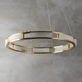 Qatar Alabaster Round Chandelier - Camilalamps - Qatar - 1418 - ? 31. - Brass - Warm - 5