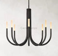 Roussel Modern Alabaster Chandelier 38'' - Camilalamps - Rouss - 1941 - Bronz - 2
