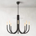 Roussel Modern Alabaster Chandelier 38'' - Camilalamps - Rouss - 1941 - Bronz - 2