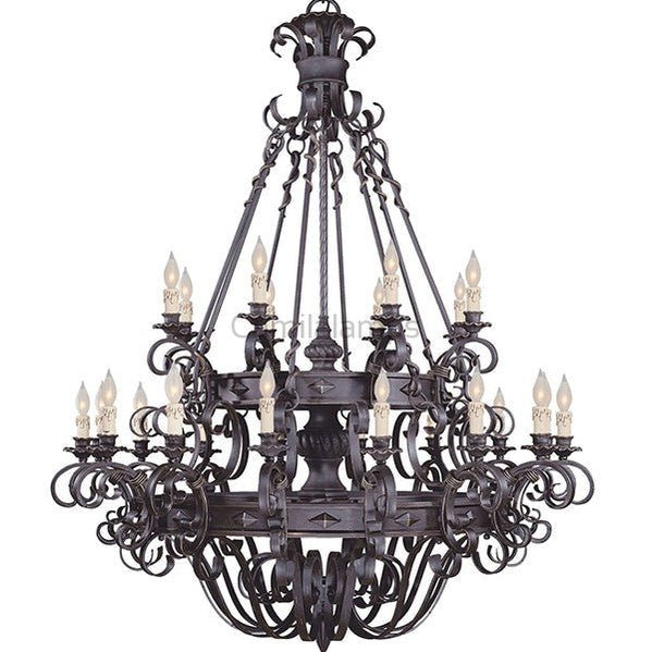Vintage Iron Simple Candle Art Chandelier for Living Room / Villa / Stairs - Camilalamps - CA - X - 063