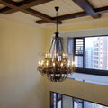 Vintage Iron Simple Candle Art Chandelier for Living Room / Villa / Stairs - Camilalamps - CA - X - 055