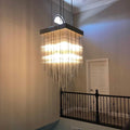 Cascade Glass Rectangular Chandelier 30