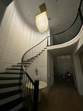 Cascade Glass Rectangular Chandelier 30