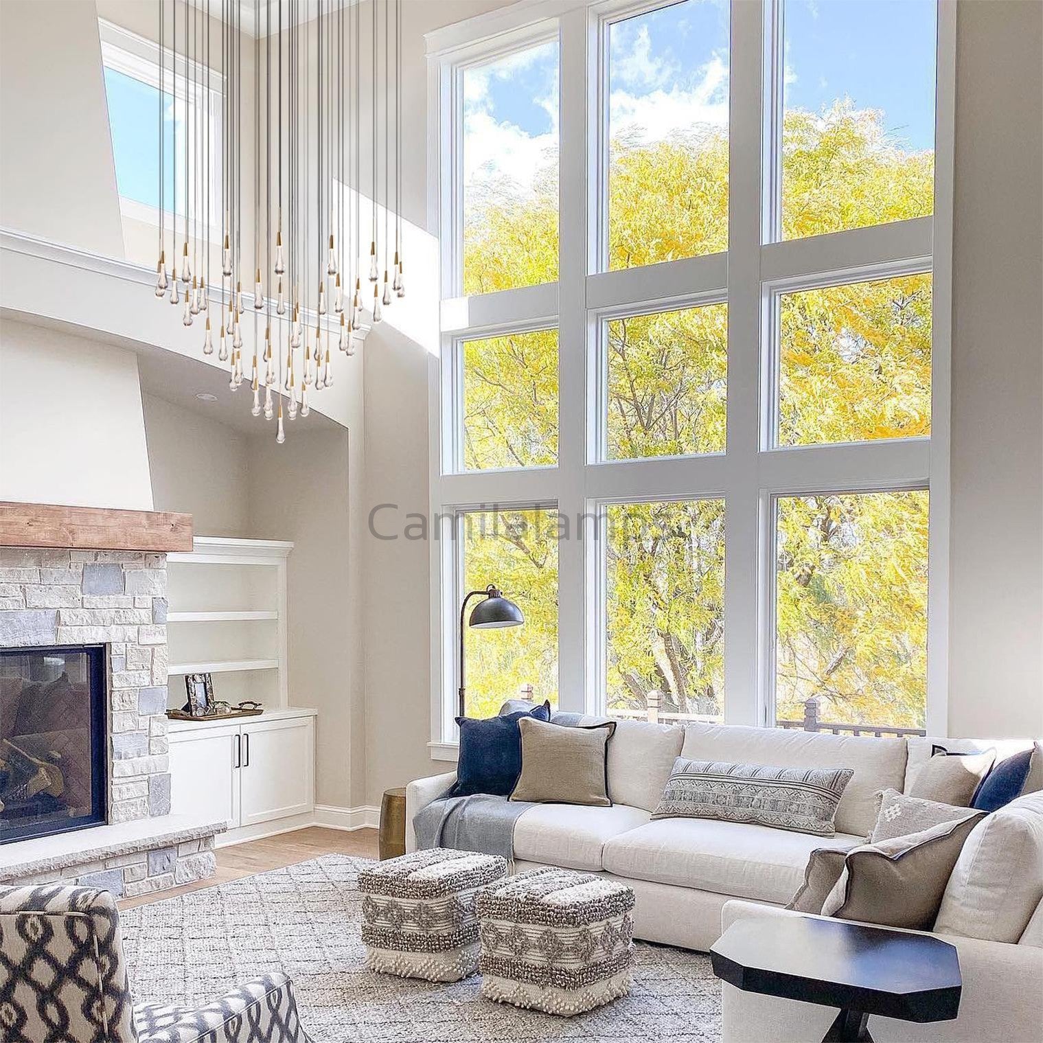 Solitaire Round Chandelier 17"24"36"58" - Camilalamps - SOLI17 - 1S