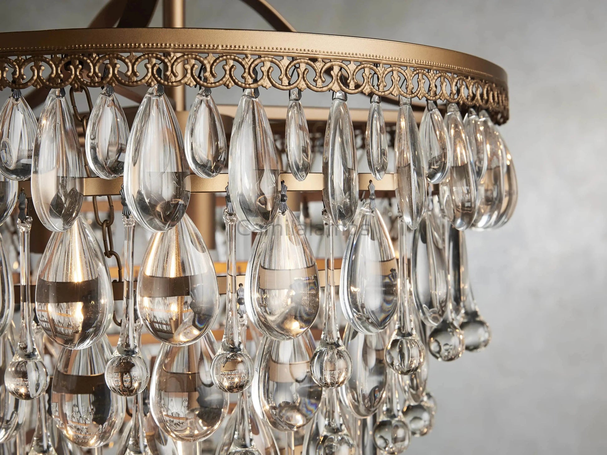 Anabella Round Chandelier 17''23''H - Camilalamps - CA - 2036H0341