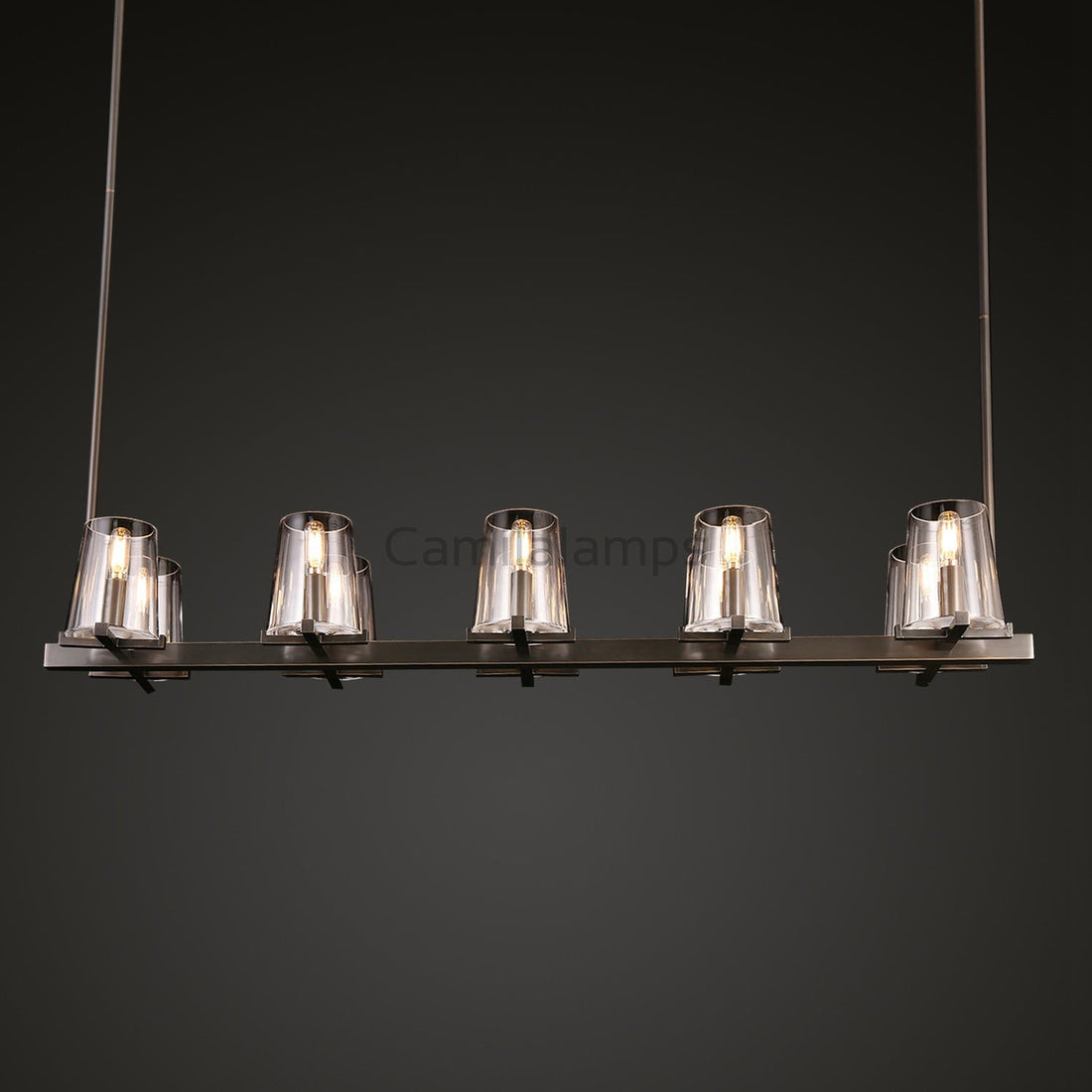 Paricia Glass Linear Chandelier 49", 60” - Camilalamps - CAM1586