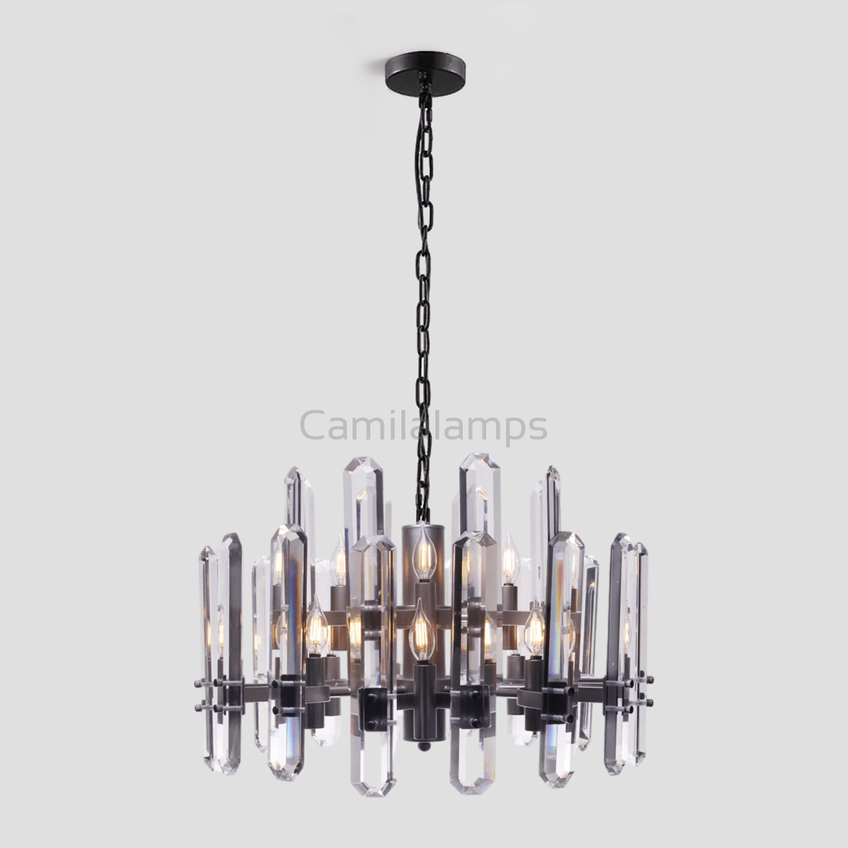 Isolde Crystal Round Chandelier - Camilalamps - CA - LI2024 - C5858