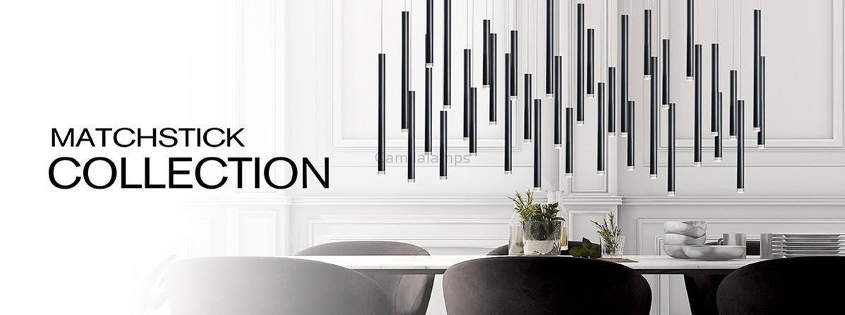 Bellini Round Metal Tubular Pendant Light Chandelier - Camilalamps - STPL14 - RD - 12