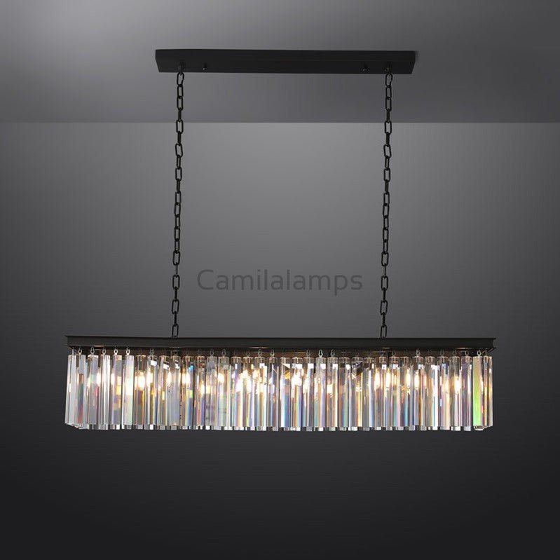1920s Odaon Art Deco Rectangular Chandelier 40''49"59''72'' - Camilalamps - CA - AR2023 - R0447