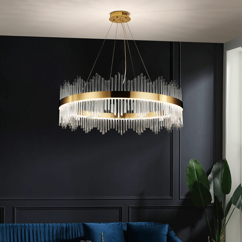 Skylar Round Glass Chandelier - Camilalamps - ILM0605