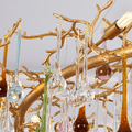 Avis Colorful Crystal Linear Branch Chandelier For Living Room - Camilalamps - ILM0563