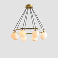 Miira Alabaster Chandelier with 3/6/8 heads - Camilalamps - Miira - 1606 - 8 hea - Brass - 3
