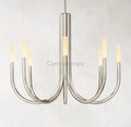 Roussel Modern Alabaster Chandelier 38'' - Camilalamps - Rouss - 1941 - Satin - 3