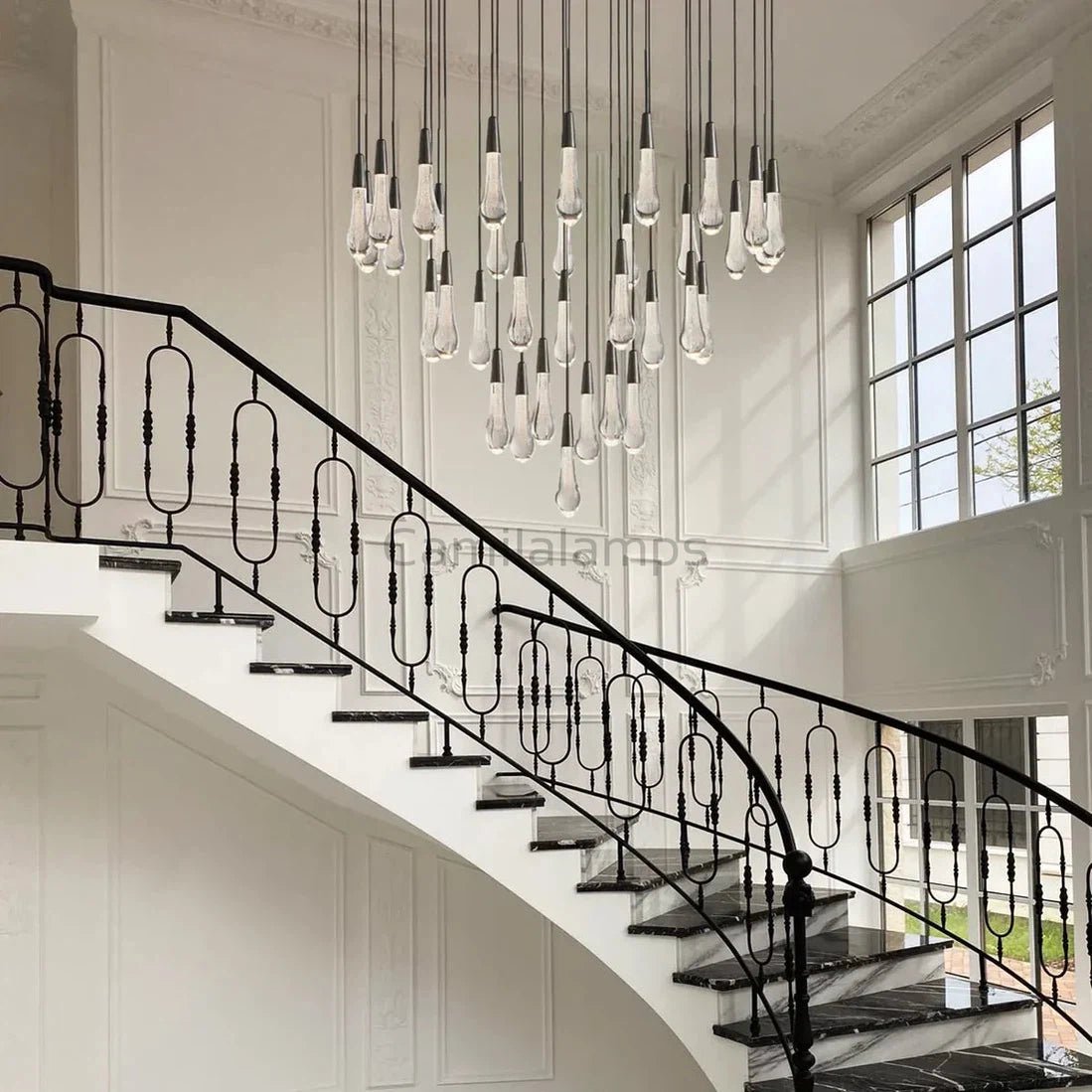 Solitaire Round Chandelier 17"24"36"58" - Camilalamps - SOLI17 - 1S