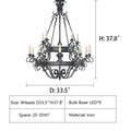 Vintage Iron Simple Candle Art Chandelier for Living Room / Villa / Stairs - Camilalamps - CA - X - 055