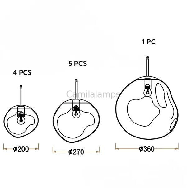 Custom Lava Glass Chandelier - Camilalamps - CA - CZLAVA - 2